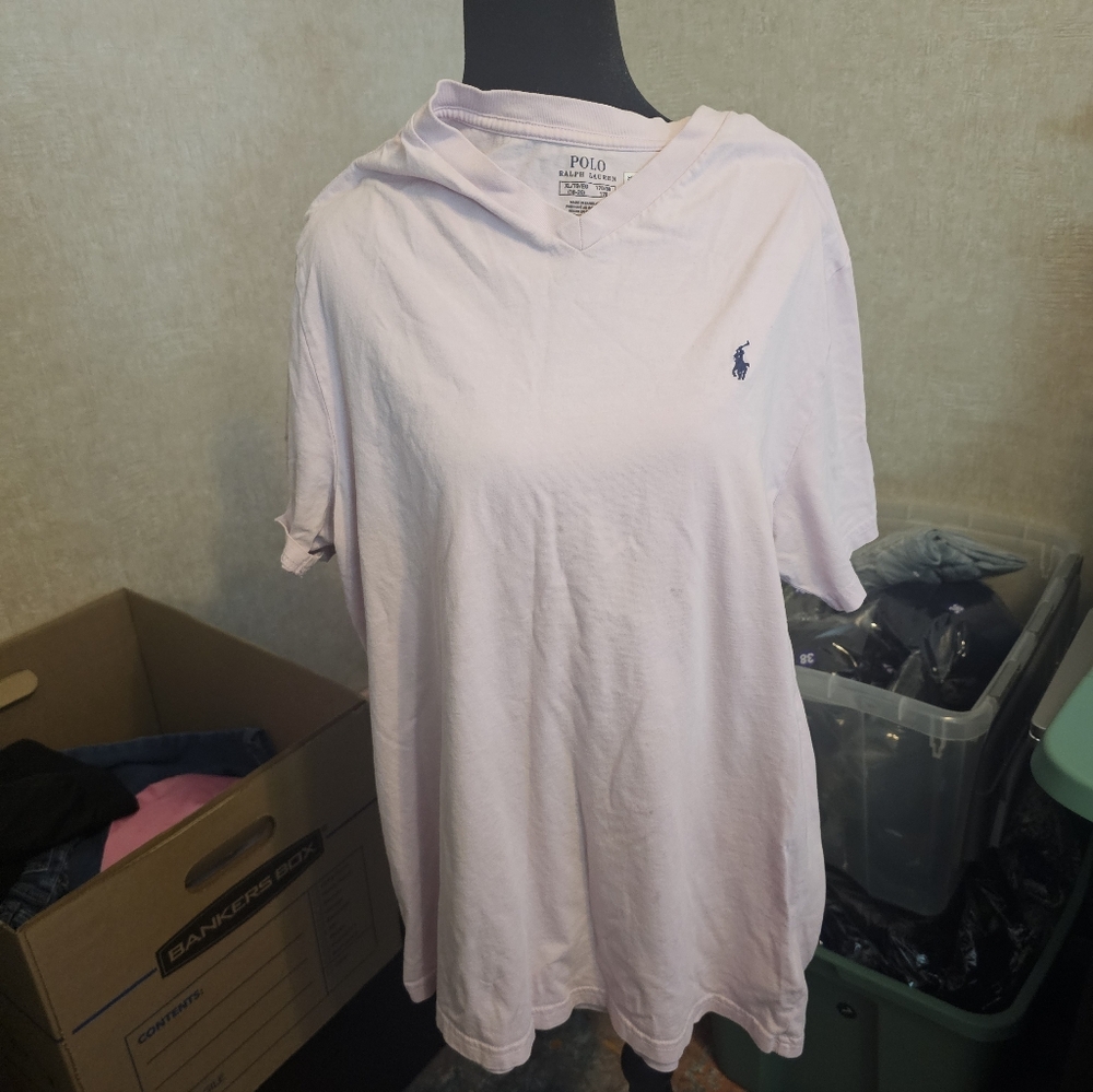 Polo Ralph Lauren Light Pink V-Neck Tee